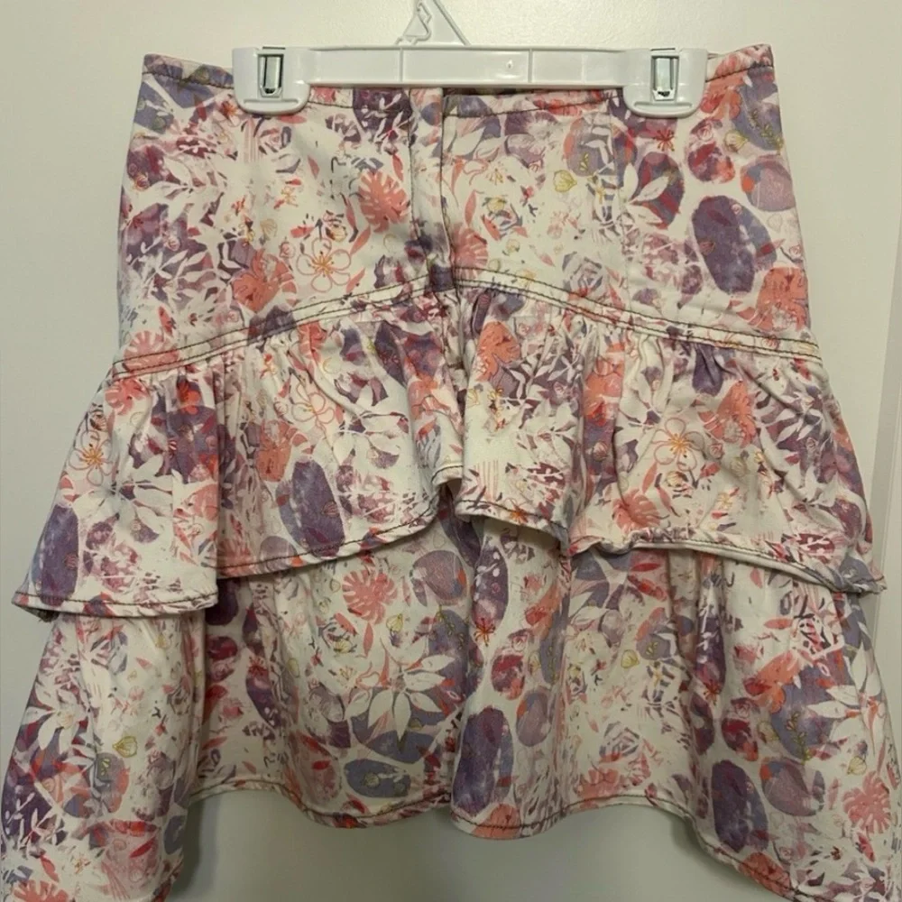 Driftwood Denim Ruffle Skirt in Sweet Romeo White